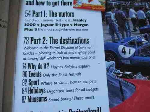 THOROUGHBRED & CLASSIC CARS MAGAZINE JULY 1998 ( HEALEY 3000, JAGUAR E-TYPE, KARMANN GHIA, BMW )
