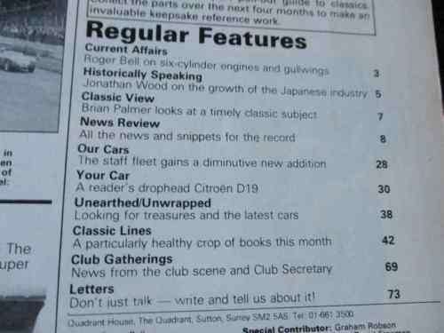THOROUGHBRED & CLASSIC CARS MAGAZINE APRIL 1982