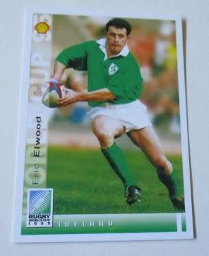 ERIC ELWOOD  - IRELAND  - 1995 RUGBY WORLD CUP SPORTS DECK  CARD NR 171