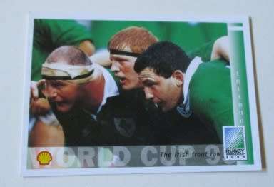 THE IRISH FRONT ROW - IRELAND - 1995 RUGBY WORLD CUP SPORTS DECK CARD NR 207