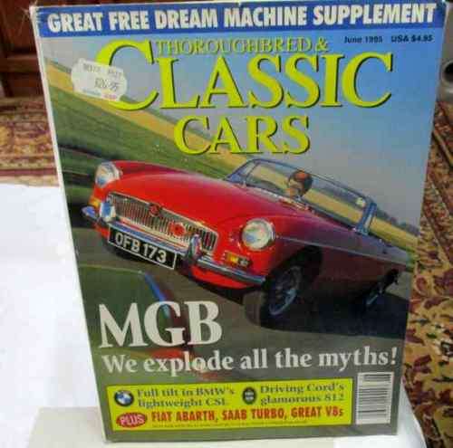 THOROUGHBRED & CLASSIC CARS MAGAZINE JUNE 1995 ( MGB, BMW 3.0, RENAULT 4CV, FIAT X1/9 )