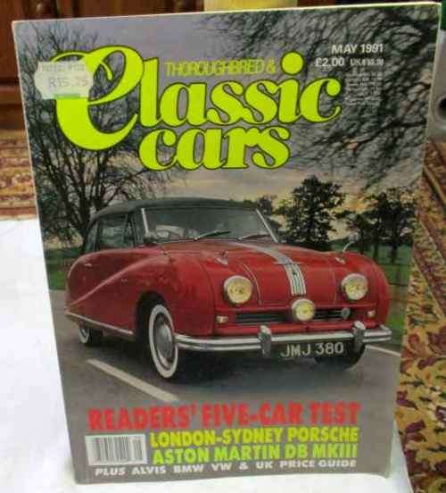 THOROUGHBRED & CLASSIC CARS MAGAZINE MAY 1991 ( PORSCHE 911, MG MIDGET, SPRITE, VW BEETLE  )