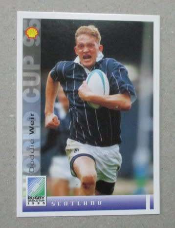 DODDIE WEIR  - SCOTLAND - 1995 RUGBY WORLD CUP SPORTS DECK CARD NR 108