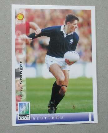 TONY STANGER  - SCOTLAND - 1995 RUGBY WORLD CUP SPORTS DECK CARD NR 095