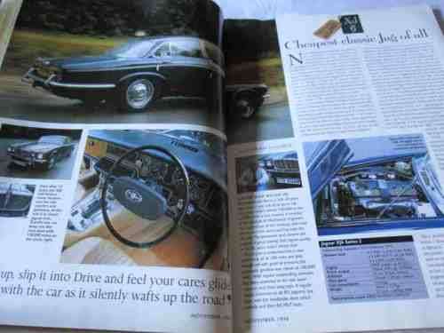 THOROUGHBRED & CLASSIC CARS MAGAZINE NOV 1996 ( JAGUAR, FORD ESCORT, ALFA GIULIA, AUSTIN A30 )