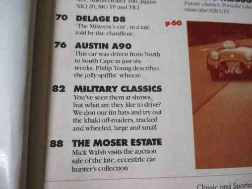 CLASSIC AND SPORTSCAR  MAGAZINE NOV 1993 ( ABARTH, CITROEN DS, AUSTIN A90, ROVER 3500 )