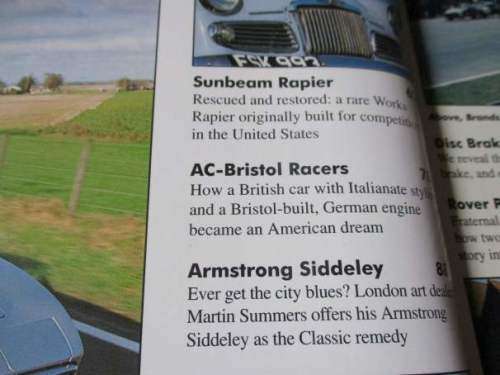 THOROUGHBRED & CLASSIC CARS MAGAZINE MARCH 1994 ( MASERATI, HILLMAN IMP, SUNBEAM RAPIER, AC ACE, )