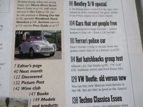 THOROUGHBRED & CLASSIC CARS MAGAZINE JUNE 1997 ( CITROEN DS, VW BEETLE, MORRIS MINOR
