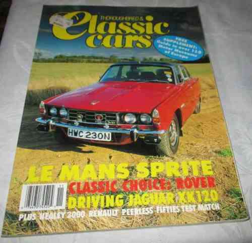 THOROUGHBRED & CLASSIC CARS MAGAZINE NOV 1990 ( ROVER P6, AUSTIN-HEALEY, JAGUAR XJ6 , XK120 )