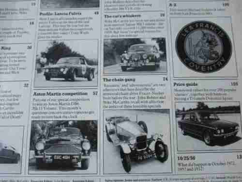 CLASSIC and  SPORTS CAR OCT 1982 ( LANCIA FULVIA, MERCEDES C111, JAGUAR MK 1, TRIUMPH DOLOMITE )