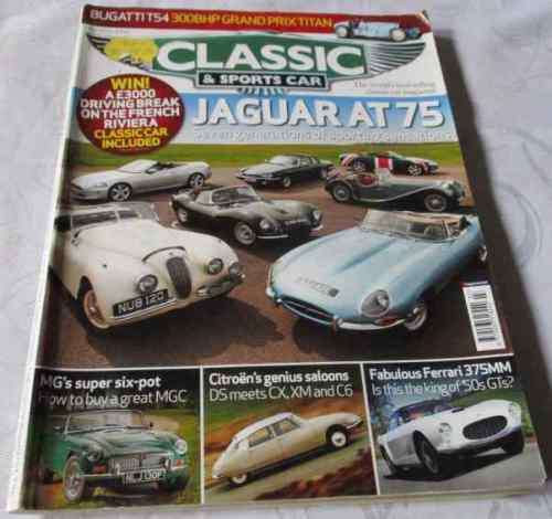 CLASSIC & SPORTS CAR MAGAZINE JULY 2010 ( JAGUAR, CITROEN, FERRARI 375MM, MGC )