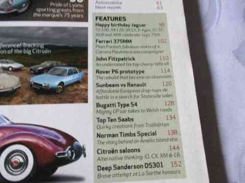 CLASSIC & SPORTS CAR MAGAZINE JULY 2010 ( JAGUAR, CITROEN, FERRARI 375MM, MGC )