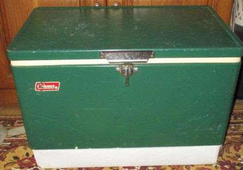 VINTAGE COLEMAN METAL COOLER BOX