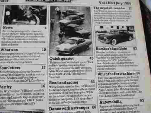 CLASSIC & SPORTSCAR JULY 1984 ( CITROEN DS , FORD GT40, JAGUAR C-TYPE, COSTIN AMIGO, SUPER SNIPE )