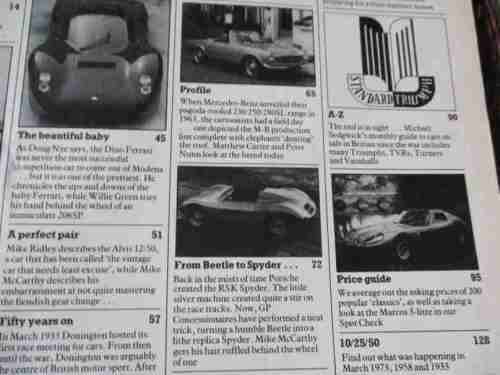 CLASSIC & SPORTSCAR MARCH 1983  ( TRIUMPH GT6, MGB GT, MERCEDES 280SL, DINO  FERRARI )