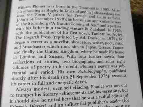 SELECTED POEMS - WILLIAM PLOMER