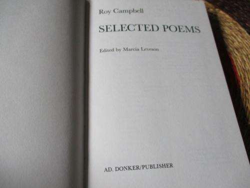 SELECTED POEMS - ROY CAMPBELL