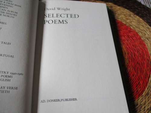 SELECTED POEMS - DAVID WRIGHT