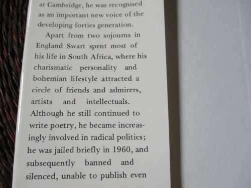 COLLECTED POEMS - VINCENT SWART  edited by MARCIA LEVESON