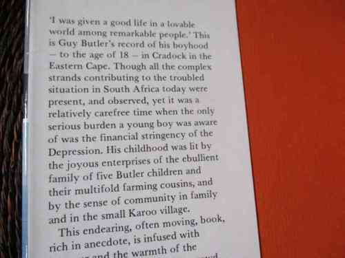 KAROO MORNING - AN AUTOBIOGRAPHY 1918-35 - GUY BUTLER