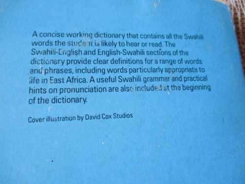 SWAHILI DICTIONARY - D.V. PERROTT - TEACH YOURSELF