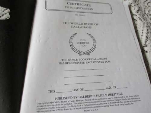THE WORLD BOOK OF CALLANANS