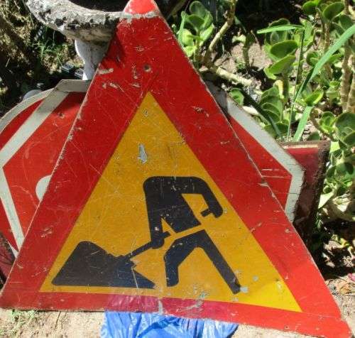 MAN CAVE VINTAGE ROAD SIGNS AT R350 EACH