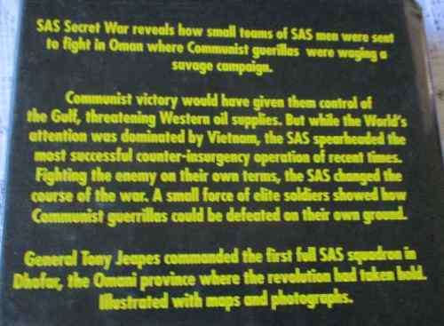 SAS SECRET WAR - CODENAME OPERATION STORM - MAJOR GENERAL TONY JEAPES CB OBE MC