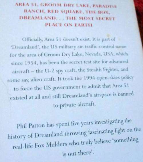 TRAVELS IN DREAMLAND - THE SECRET HISTORY OF AREA 51 - PHIL PATTON