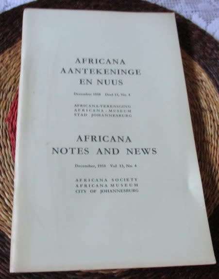 AFRICANA NOTES AND NEWS DECEMBER 1958