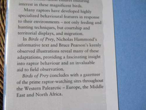 BIRDS OF PREY - NICHOLAS HAMMOND & BRUCE PEARSON - HAMLYN BIRD BEHAVIOUR GUIDES