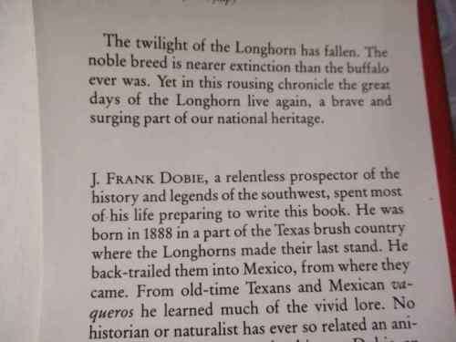 THE LONGHORNS - FRANK DOBIE