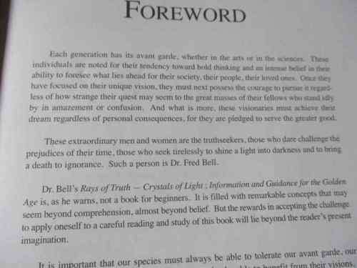 RAYS OF TRUTH - CRYSTALS OF LIGHT - INFORMATION AND GUIDANCE FOR THE GOLDEN AGE - Dr. FRED BELL