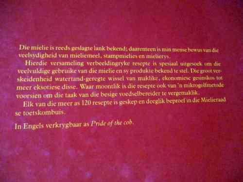 PRONK MET MIELIES - MEER AS 120 GETOETSTE RESEPTE VIR ELKE GELEENTHEID - YVONNE MURRAY