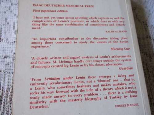 LENINISM UNDER LENIN - MARCEL LIEBMAN