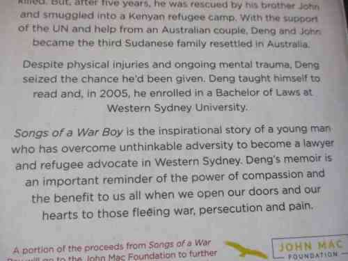 SONGS OF A WAR BOY - DEN THIAK ADUT WITH BEN MCKELVEY