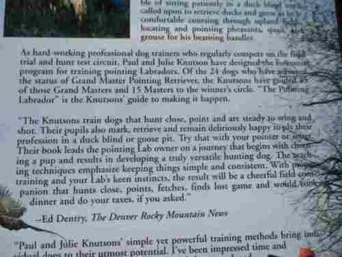 THE POINTING LABRADOR - GETTING THE MOST FROM YOU & YOUR DOG - PAUL & JULIE KNUTSON