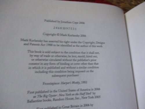 THE BIG OYSTER - NEW YORK IN THE WORLD - A MOLLUSCULAR HISTORY - MARK KURLANSKY