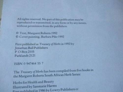 TREASURY OF HERBS - MARGARET ROBERTS