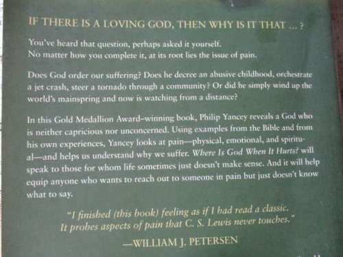 WHERE IS GOD WHEN IT HURTS - PHILIP YANCEY