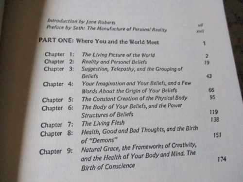 THE NATURE OF PERSONAL REALITY - A SETH BOOK - JANE ROBERTS