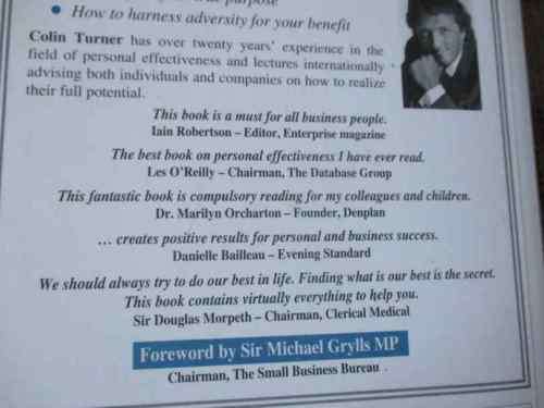 BORN TO SUCCEED - HOW TO RELEASE YOUR UNLIMITED POTENTIAL - COLIN TURNER