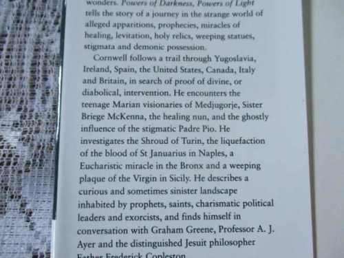 POWERS OF DARKENESS , POWERS OF LIGHT - TRAVELS IN SEARCH OF THE MIRACULOUS AND THE DEMONIC - JOHN