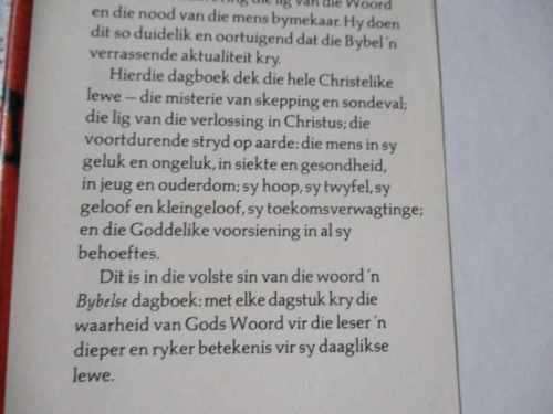 VENSTER OP DIE LEWE - BYBELSE DAGBOEK - Ds. J OVERDUIN - NG KERK UITGEWERS