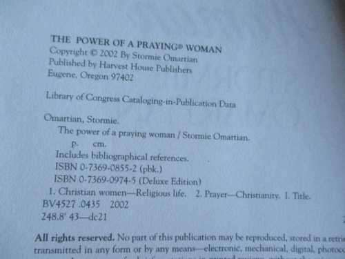 THE POWER OF THE A PRAYING WOMAN - STORMIE OMARTIAN