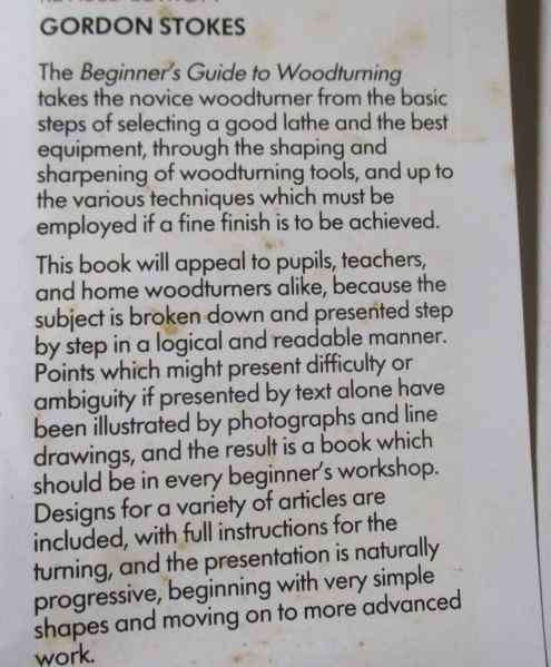BEGINNER`S GUIDE TO WOODTURNING - GORDON STOKES