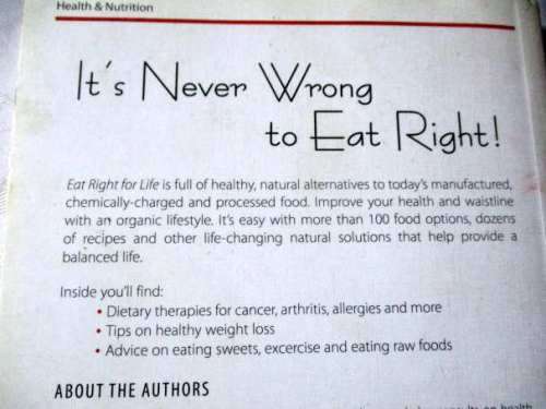 EAT RIGHT FOR LIFE - HOW HEALTHY FOODS CAN KEEP YOU LIVING LONGER, STRONGER AND DISEASE-FREE - Dr