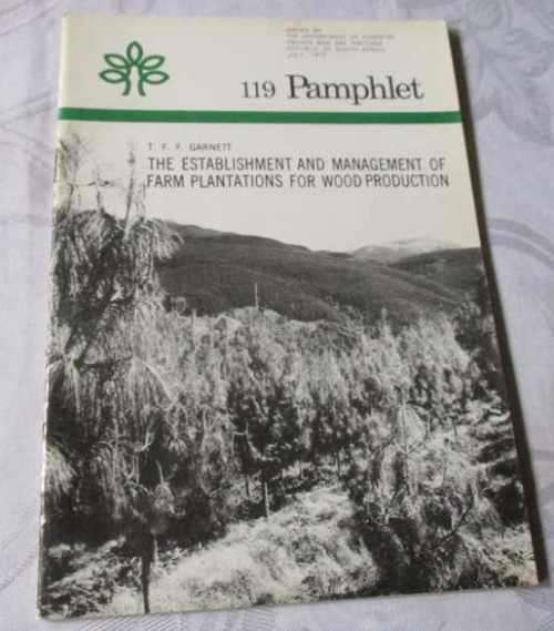 THE ESTABLISHMENT AND MANAGEMENT OF FARM PLANTATIONS FOR WOOD PRODUCTION - DEPT.  OF FORESTRY