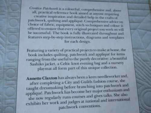 CREATIVE PATCHWORK - A PRACTICAL GUIDE - ANNETTE CLAXTON