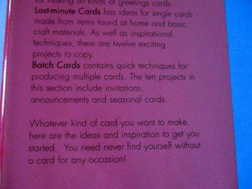 FAST CARDS - TECHNIQUES AND PROJECTS FOR PRODUCING GREETINGS CARDS - QUICKLY - SARAH BEAMAN